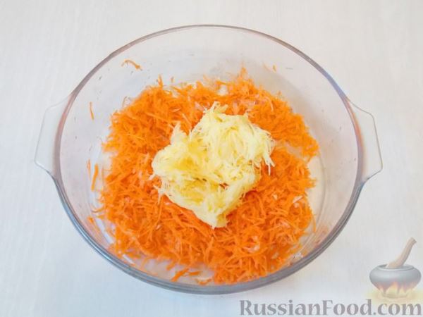 Гренки с картошкой, морковью и луком